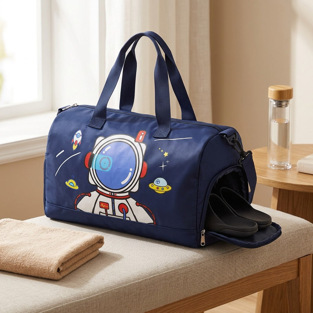 Swimsole™ Polyester Swimming Bag With Shoe Compartment, styled close view