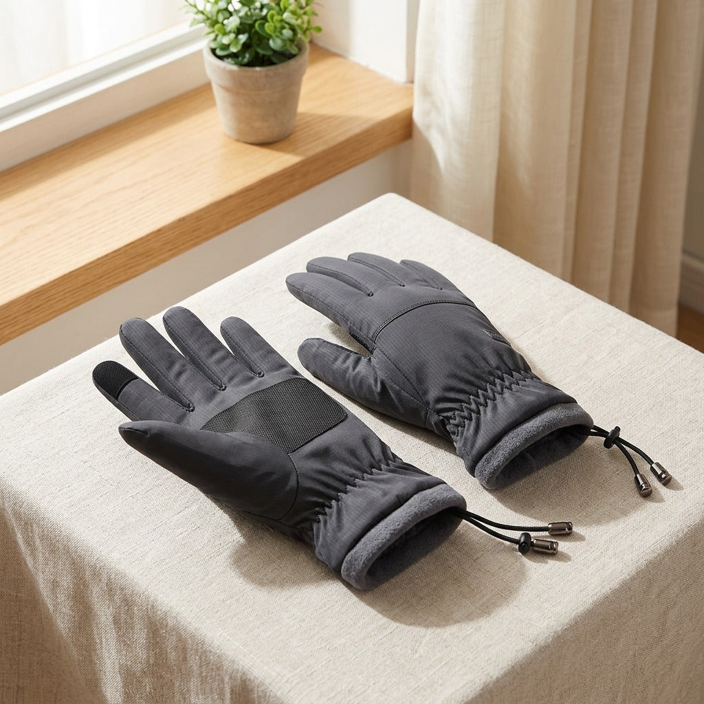 Heatweave™ Thermal Polyester Winter Gloves in a calm home setting