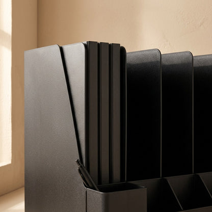 Pagegrid™ Four-Section Plastic File Rack, material and detail close-up