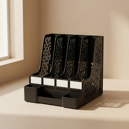 Pagegrid™ Four-Section Plastic File Rack