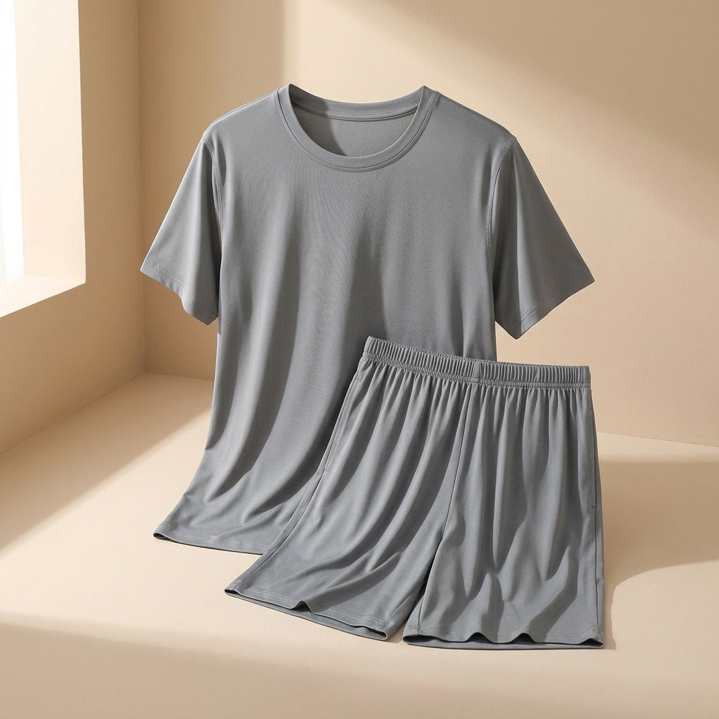 Coolslumber™ Ice Silk Pajama Set With Shorts