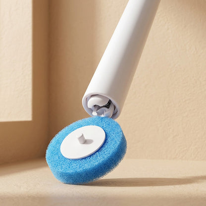 Scrubtoss™ Disposable Plastic Toilet Brush, material and detail close-up