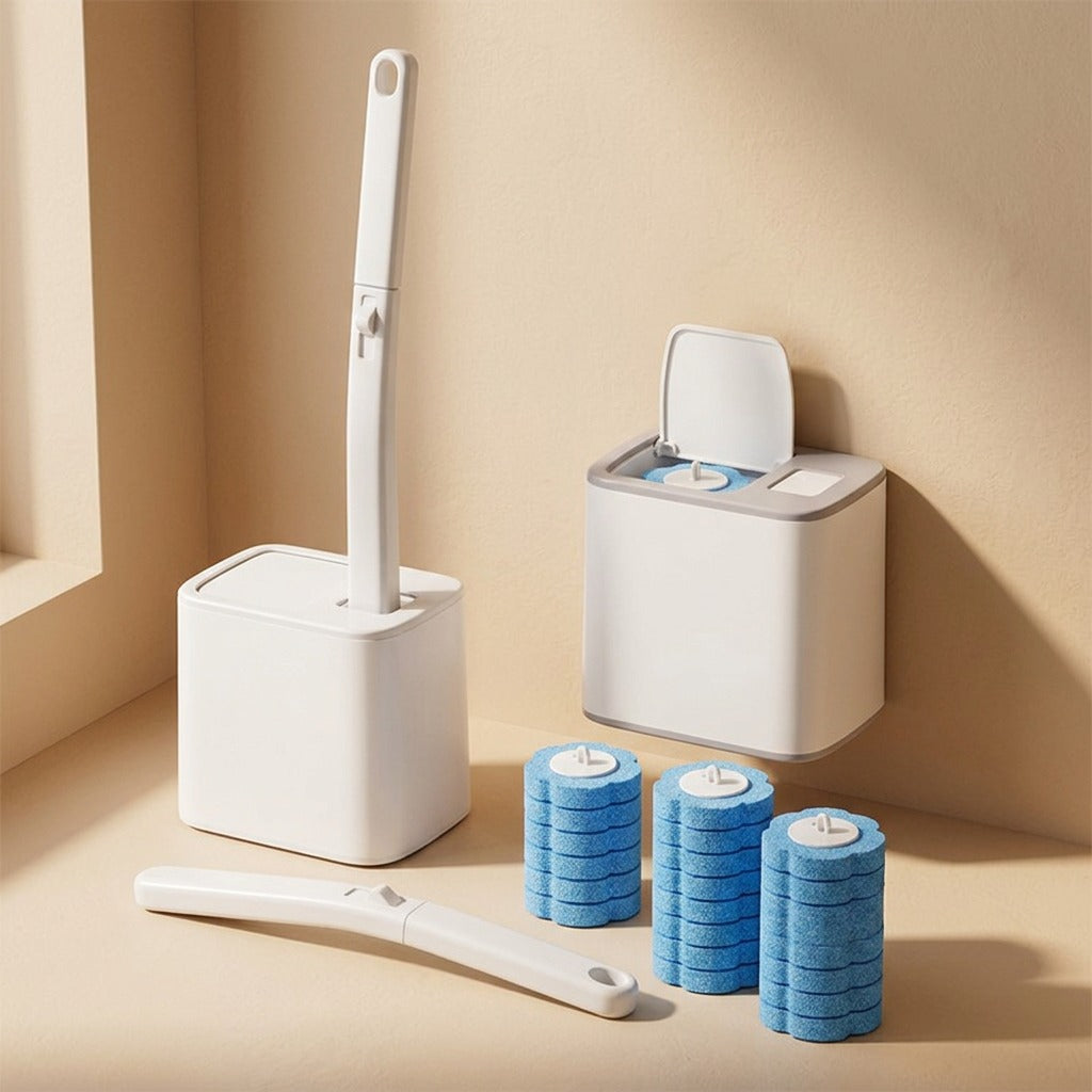 Flipclean™ Disposable Flip-Top Toilet Brush, material and detail close-up