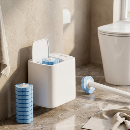 Flipclean™ Disposable Flip-Top Toilet Brush, styled close view