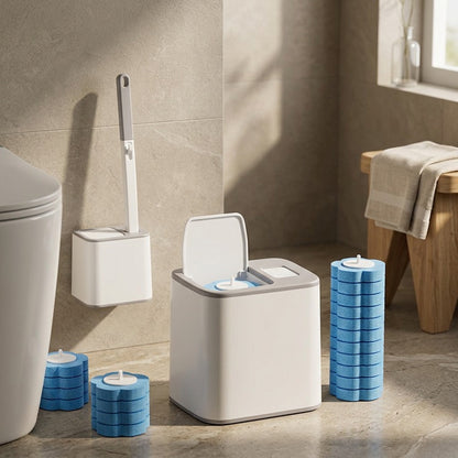 Freshswap™ Disposable Toilet Brush With Refill Heads, styled close view
