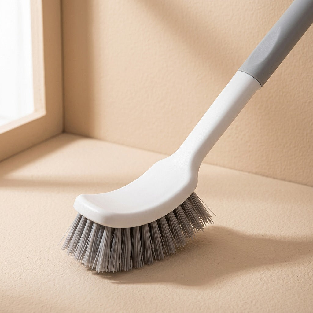 Reachsoft™ Long-Handle Soft-Bristle Toilet Brush, material and detail close-up