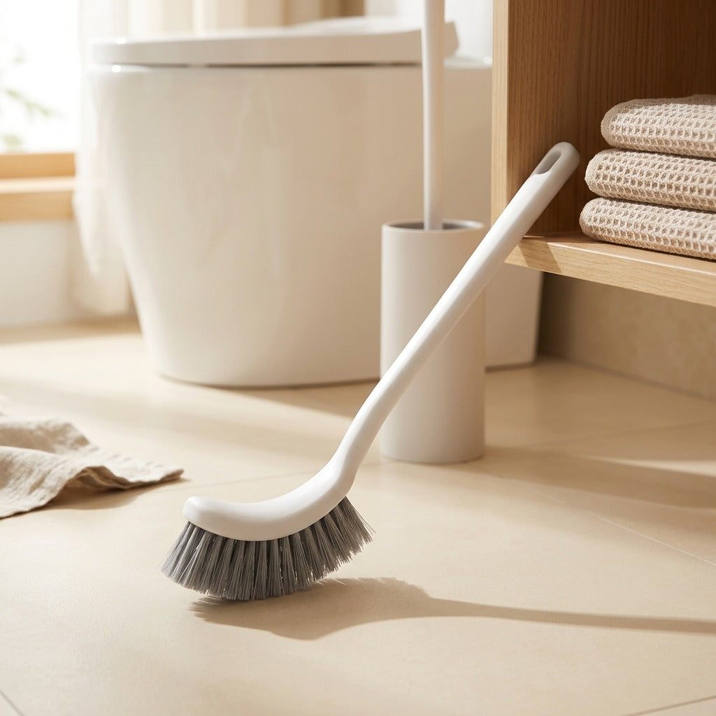 Reachsoft™ Long-Handle Soft-Bristle Toilet Brush, styled close view