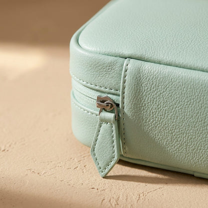 Medistow™ Portable PU Medicine Storage Case, material and detail close-up