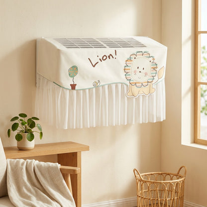 Draftveil™ Oxford Cloth Air Conditioner Wind Deflector in a calm home setting