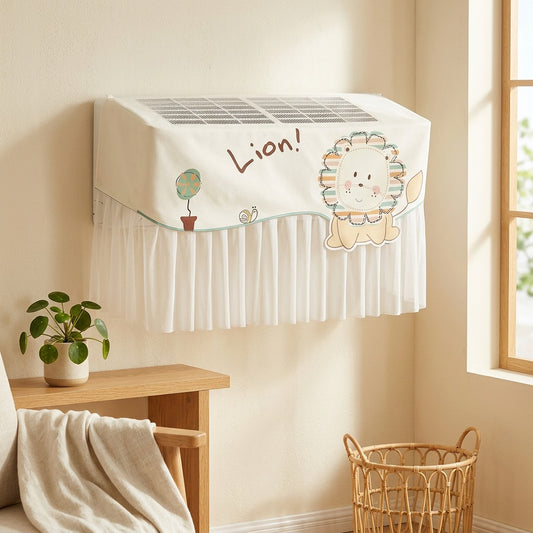 Draftveil™ Oxford Cloth Air Conditioner Wind Deflector in a calm home setting