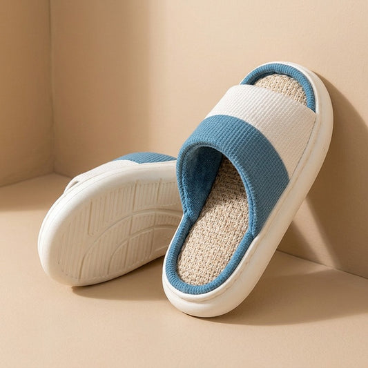 Linenbreeze™ Linen Open-Toe EVA Slippers