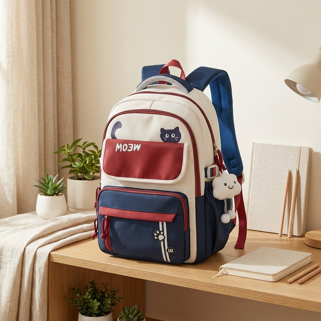 Trailpouch™ Nylon Student Backpack in a calm home setting