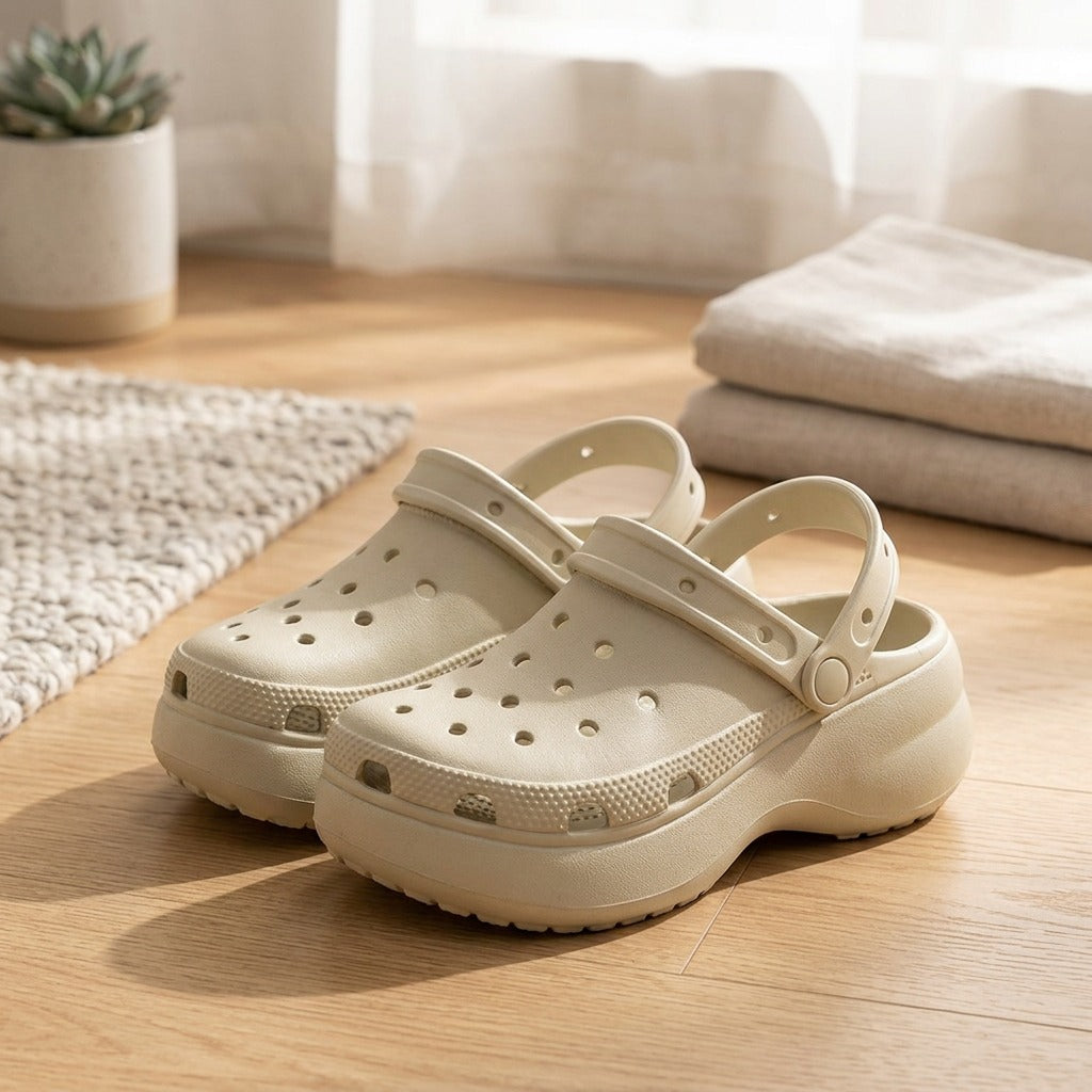 Toastytoe™ EVA Closed-Toe Slippers, styled close view