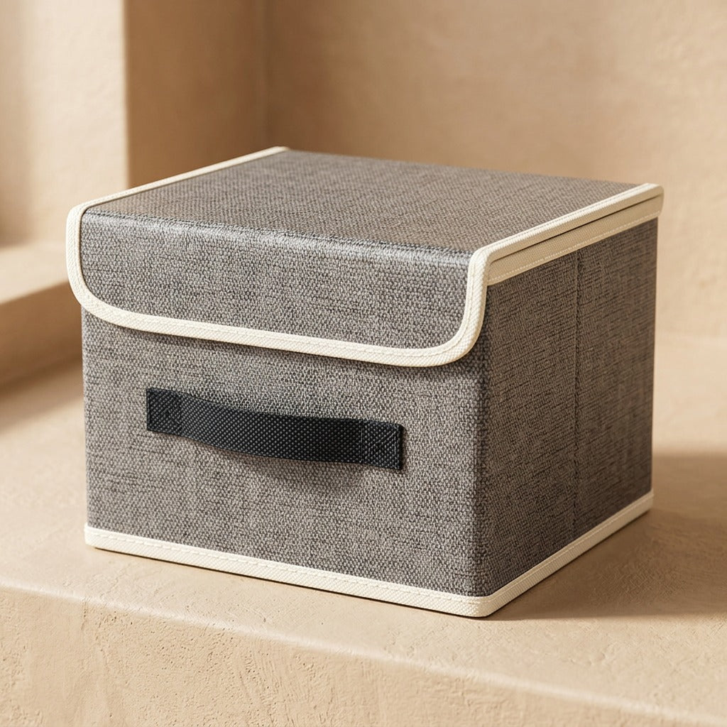 Clothnest™ Foldable Fabric Underwear Storage Box, material and detail close-up
