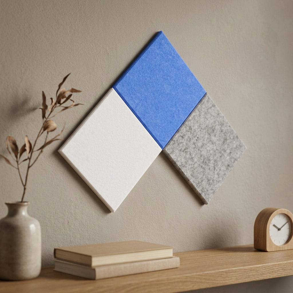 Wallmuffle™ Polyester Fiber Sound-Absorbing Wall Stickers, styled close view