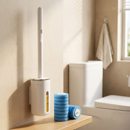 Bowlfresh™ Disposable Toilet Brush Set, styled close view