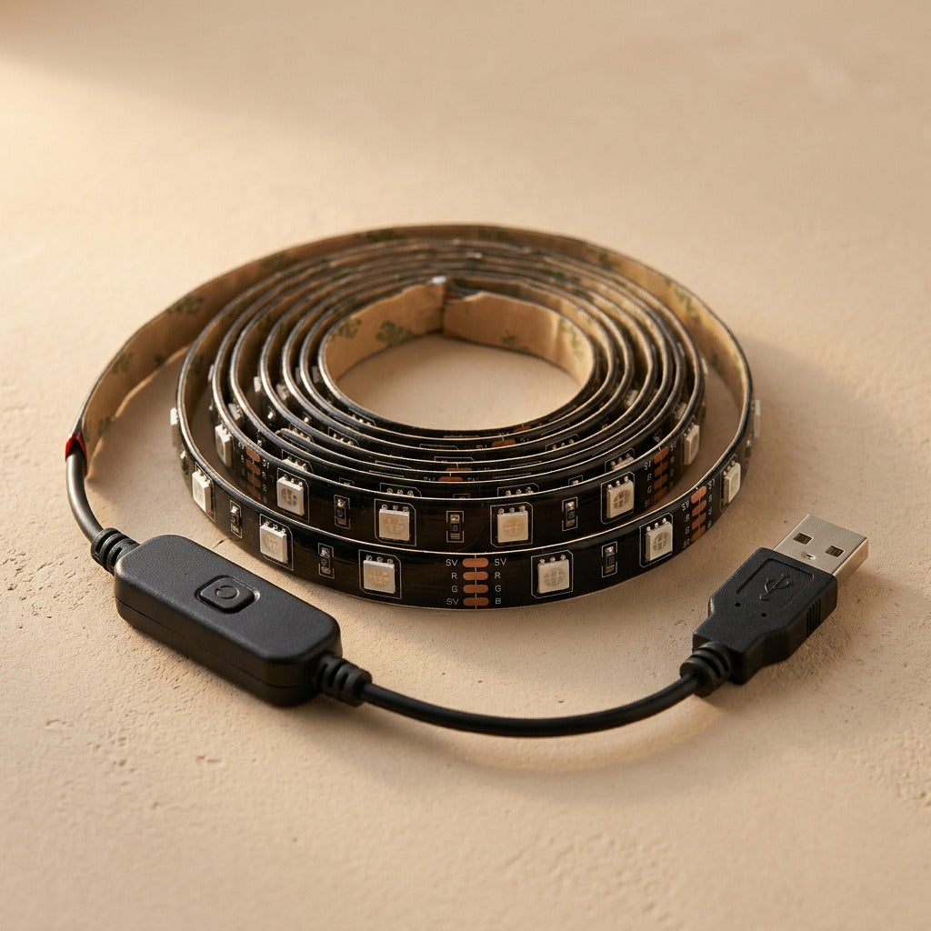 Lightlink™ USB RGB LED Light Strip, material and detail close-up
