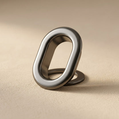 Ovalgrommet™ Oval Eyelet Hardware for Luggage, material and detail close-up