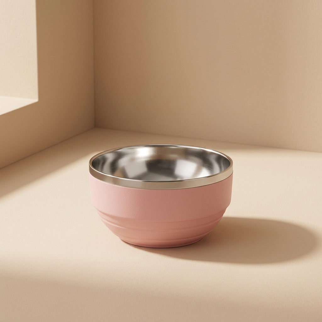 Bowlblush™ Pink Stainless Steel Children’s Bowl
