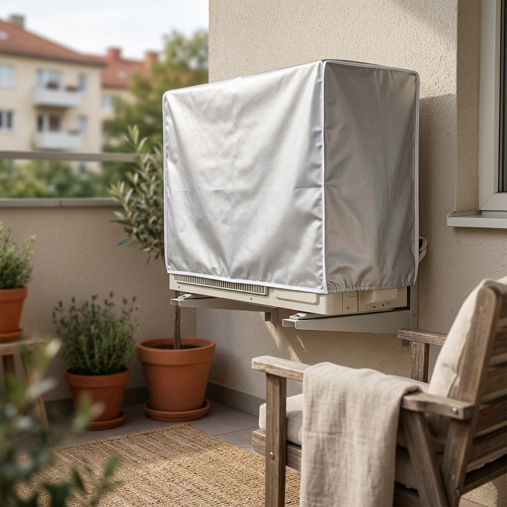 Outercool™ Air Conditioner Outdoor Unit Cover, styled close view