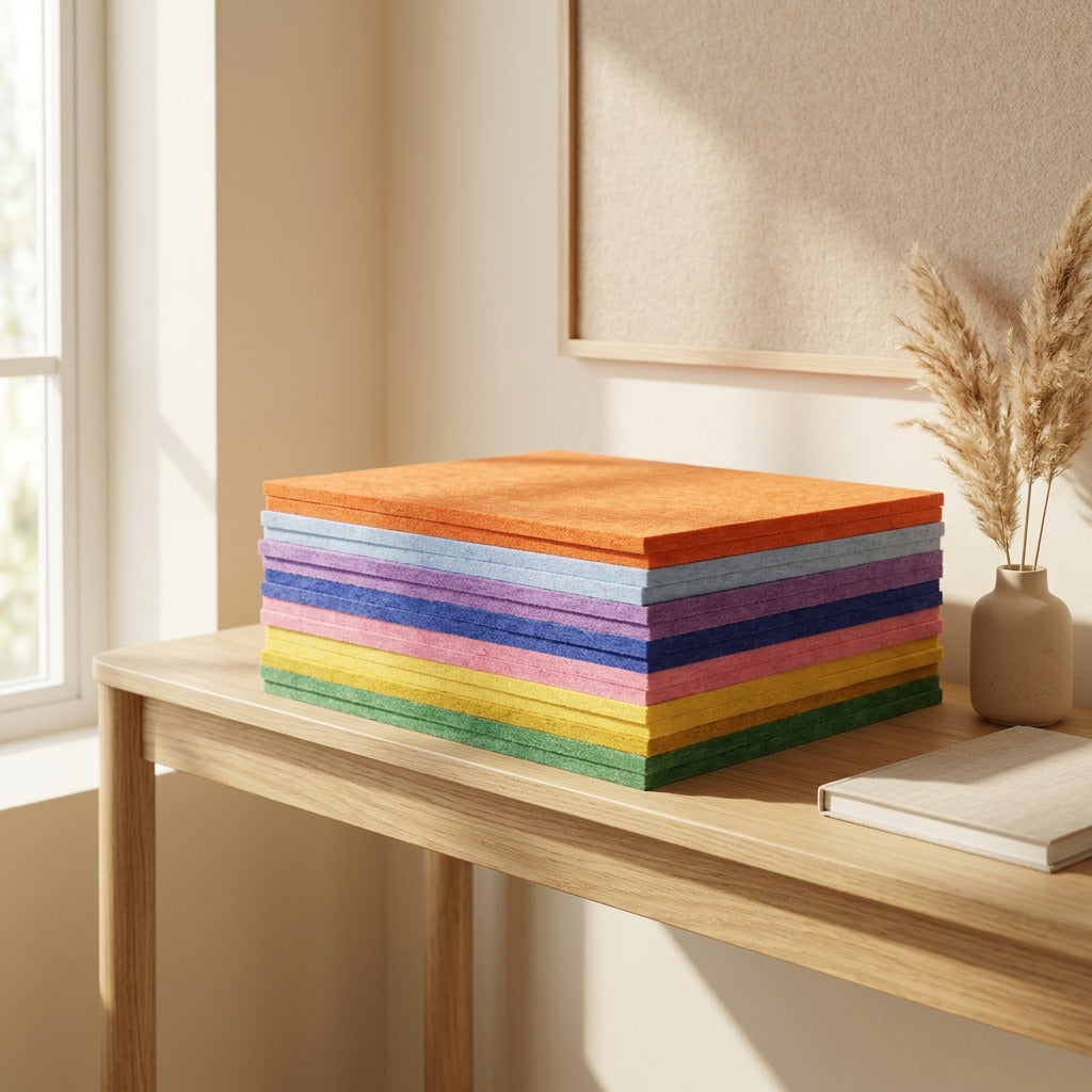 Feltnote™ Felt Message Board Wall Panel in a calm home setting