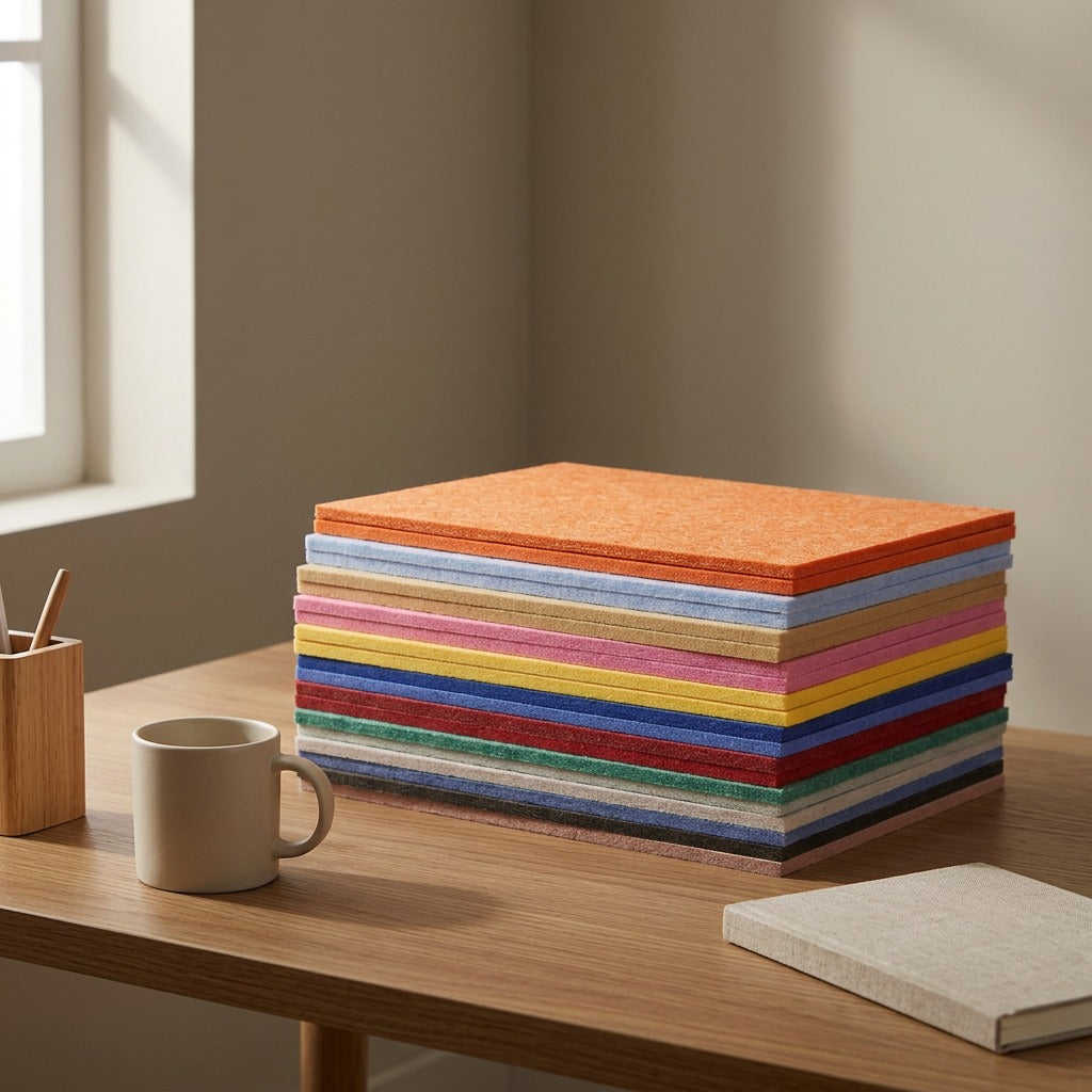 Feltnote™ Felt Message Board Wall Panel, styled close view