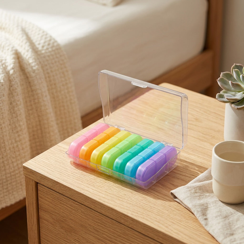 Dosebox™ Seven-Day Medicine Box in a calm home setting