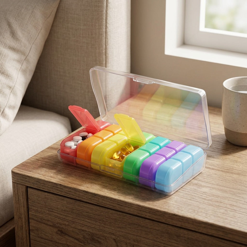 Dosebox™ Seven-Day Medicine Box, styled close view