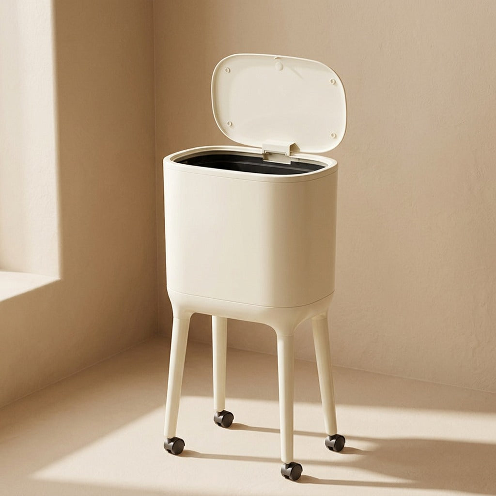Lidpress™ Push-Open ABS Trash Can With Lid