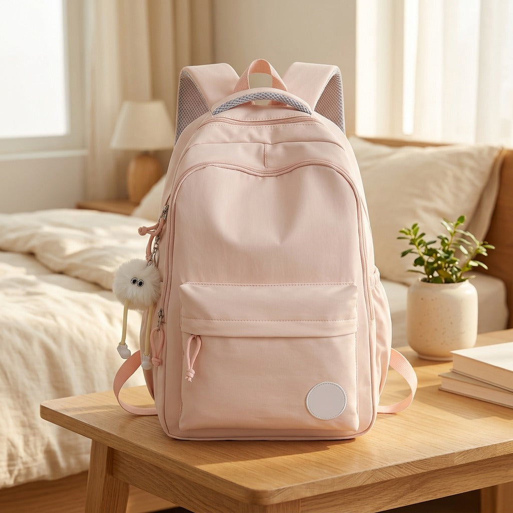 Nylongrove™ Nylon School Backpack in a calm home setting