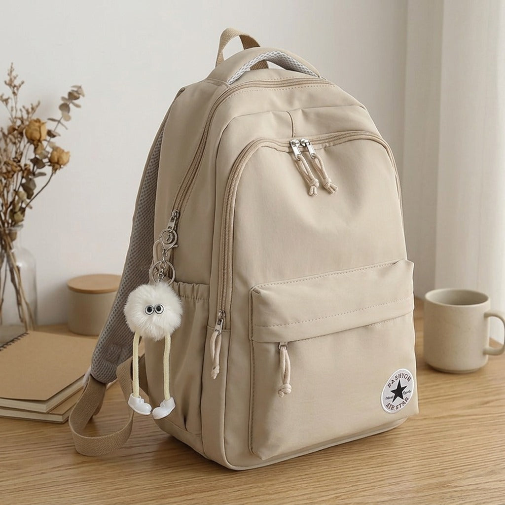 Nylongrove™ Nylon School Backpack, styled close view