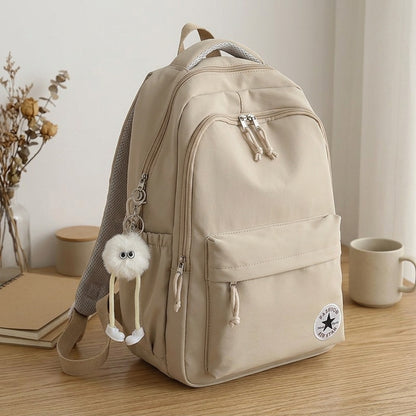 Nylongrove™ Nylon School Backpack, styled close view