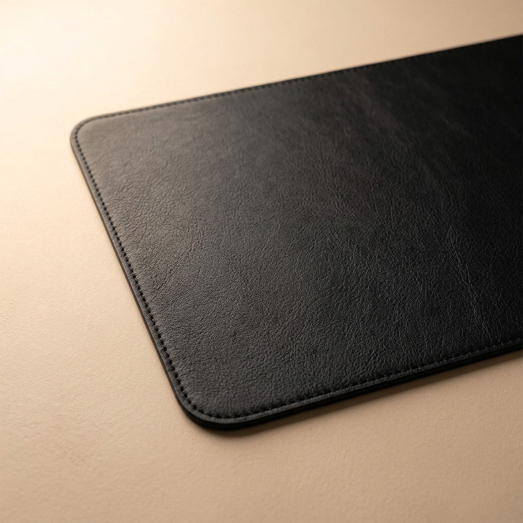Tablehide™ Leather Table Mat, material and detail close-up