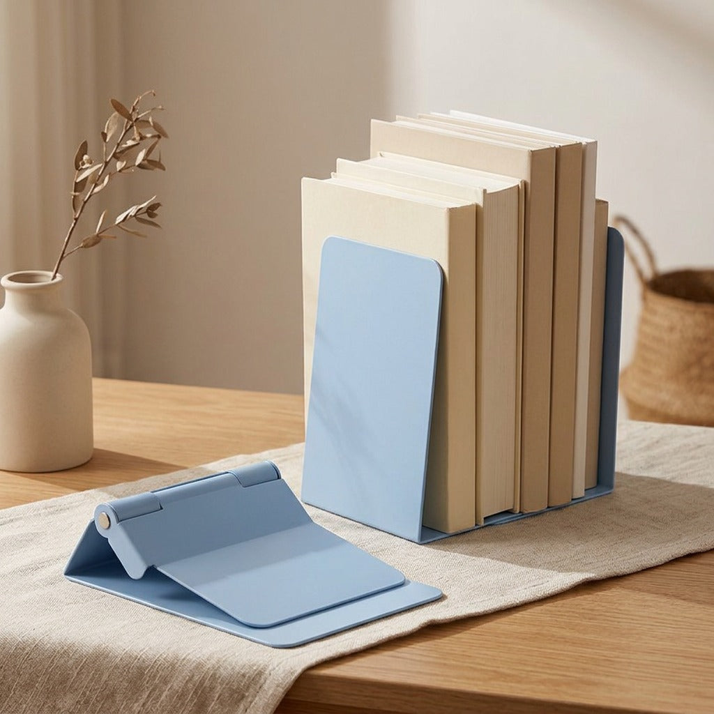 Bookrest™ Metal Book Stand Set of 2, styled close view