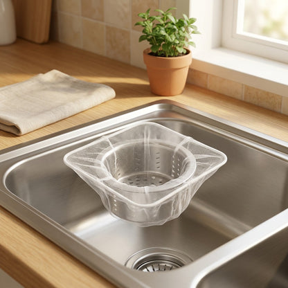Poursift™ Polyester Kitchen Sink Filter Net in a calm home setting
