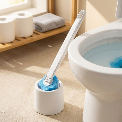 Dissolve™ Dissolvable Head Disposable Toilet Brush, styled close view