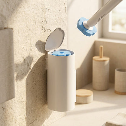 Bowlwipe™ Plastic Disposable Toilet Brush, styled close view