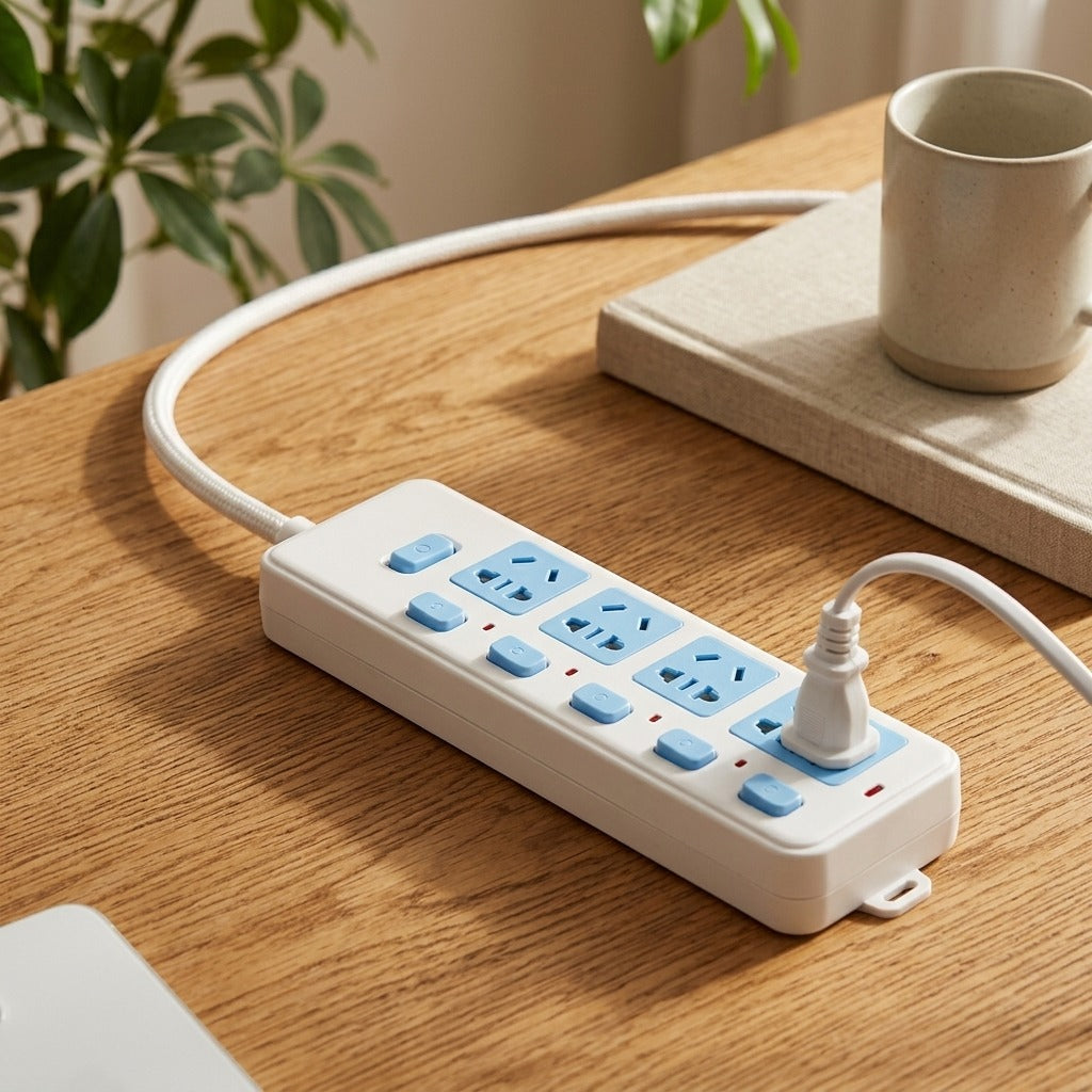 Plugline™ 2500W Home Power Strip Socket, styled close view