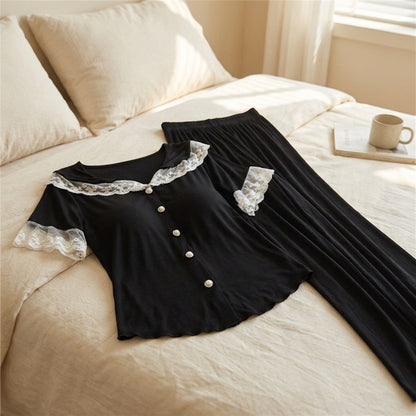 Paddream™ Padded Short Sleeve Pajama Set, styled close view