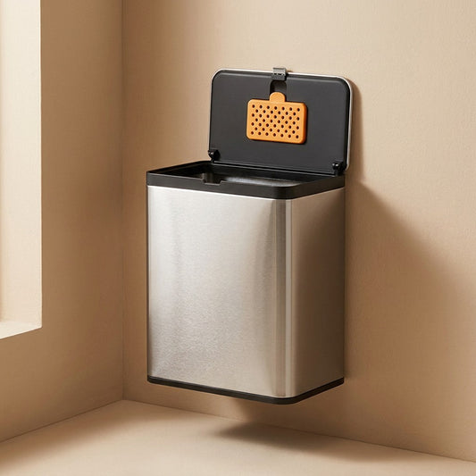 Wallcatch™ Stainless Steel Wall-Mounted Trash Can