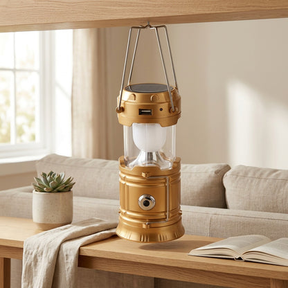 Solarlit™ Solar-Powered Hanging Lantern in a calm home setting