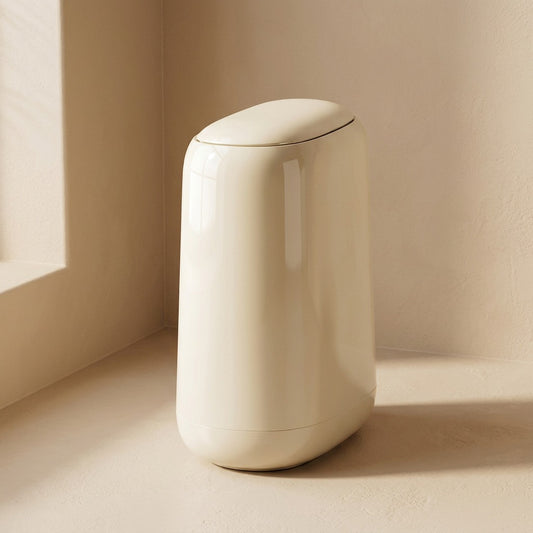 Pushbin™ Plastic Bathroom Trash Can With Push Lid