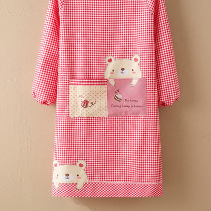 Sleevecook™ Polyester Kitchen Apron With Sleeves, material and detail close-up