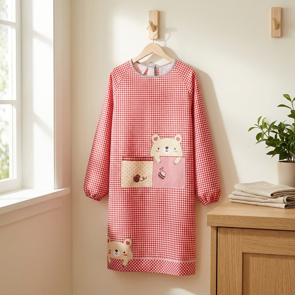 Sleevecook™ Polyester Kitchen Apron With Sleeves in a calm home setting