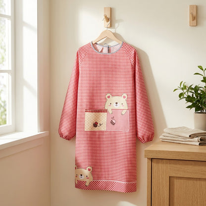Sleevecook™ Polyester Kitchen Apron With Sleeves in a calm home setting