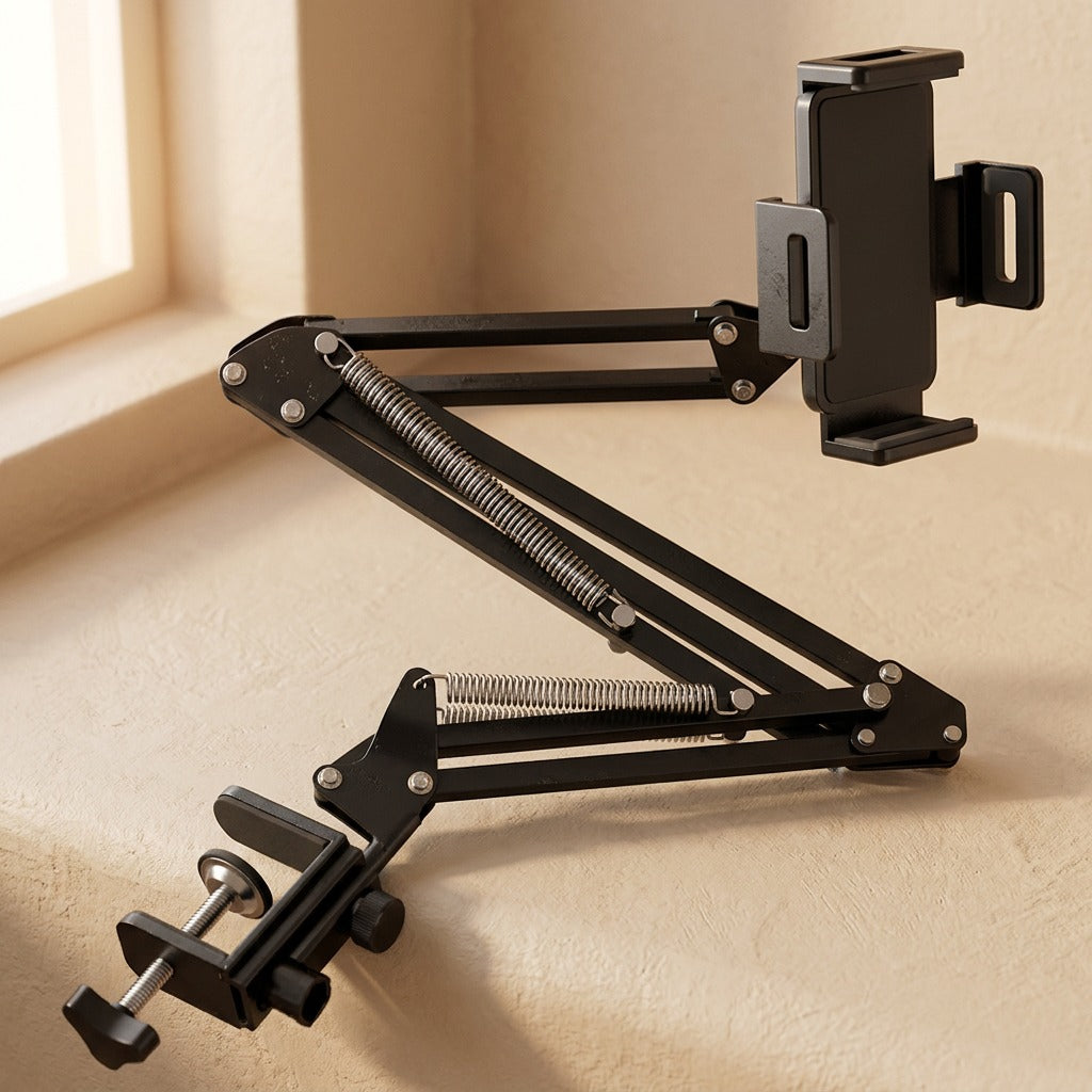 Deviceperch™ Metal Phone And Tablet Holder, material and detail close-up