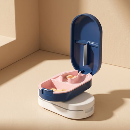Dosecutter™ Portable Pill Box With Cutter