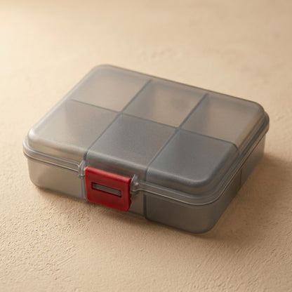 Pillkeeper™ Seven-Day Medicine Storage Box, material and detail close-up