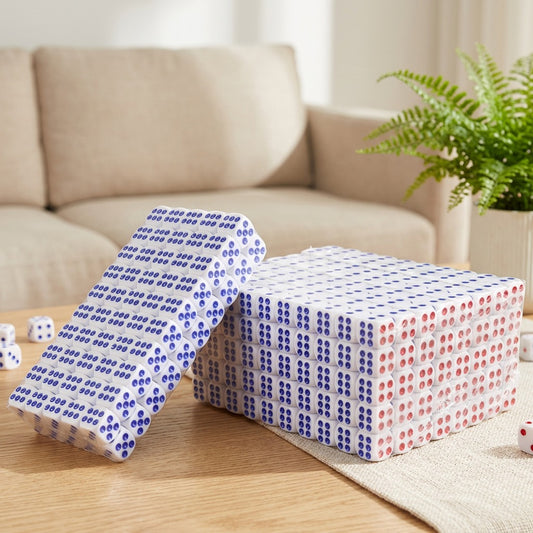 Dicecast™ Six-Sided ABS Plastic Dice in a calm home setting