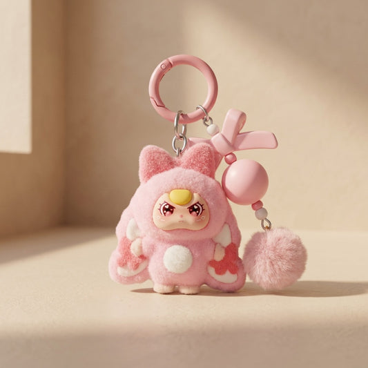 Bunnyfuzz™ PVC Flocked Rabbit Keychain Pendant
